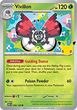 30c 008/128 Vivillon