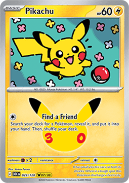 30c 029/128 Pikachu
