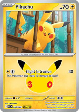 30c 036/128 Pikachu