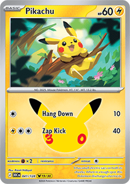 30c 041/128 Pikachu