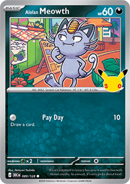 30c 089/128 Alolan Meowth