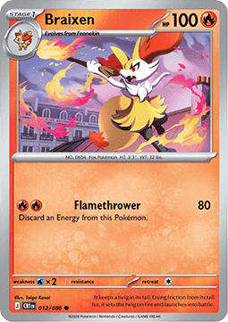 CRI 012/086 Braixen