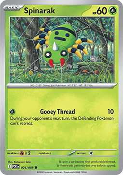 POR 001/088 Spinarak Reverse Holo